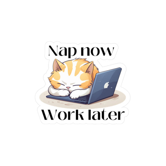 Nap Now Vinyl Sticker