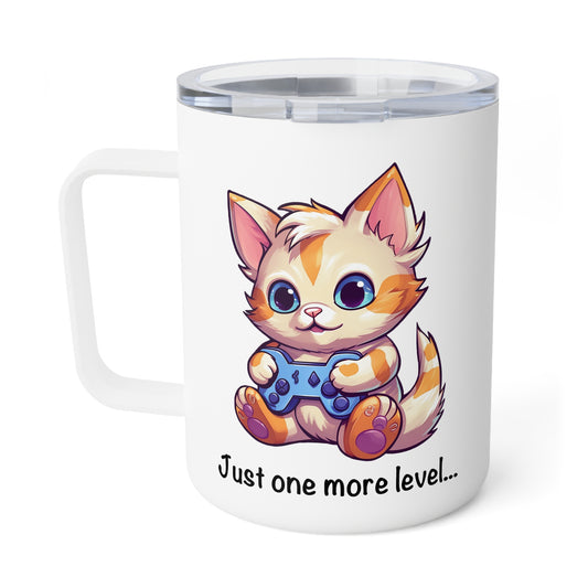 Just One More Level Insulated Coffee Mug, 10oz