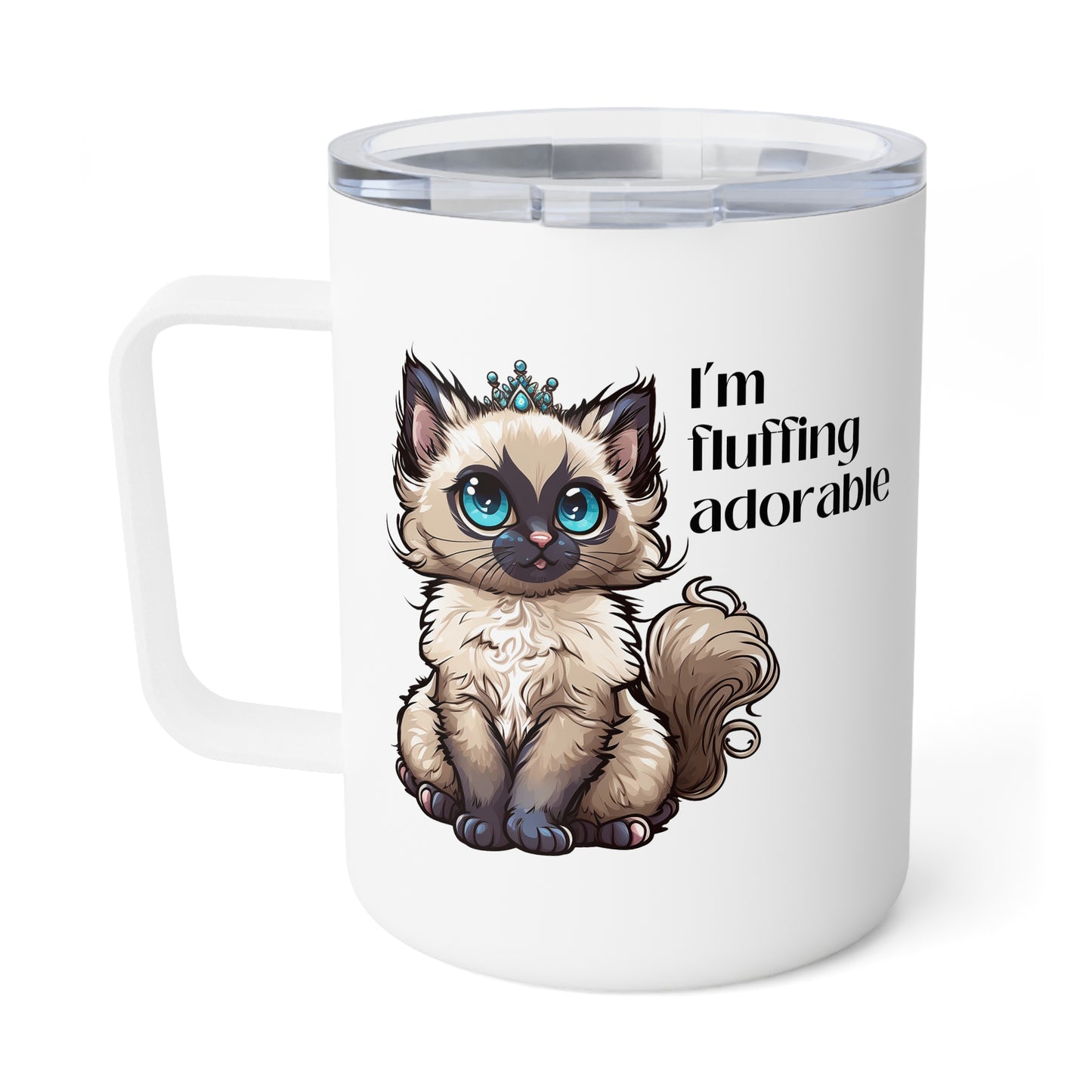 I’m Fluffing Adorable Insulated Coffee Mug, 10oz