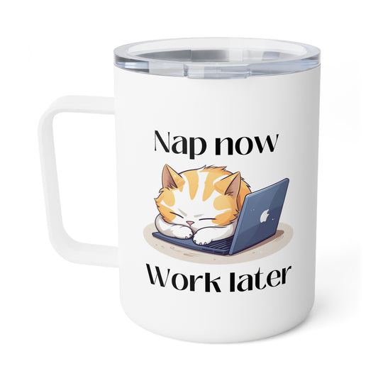 Nap Now Insulated Coffee Mug, 10oz