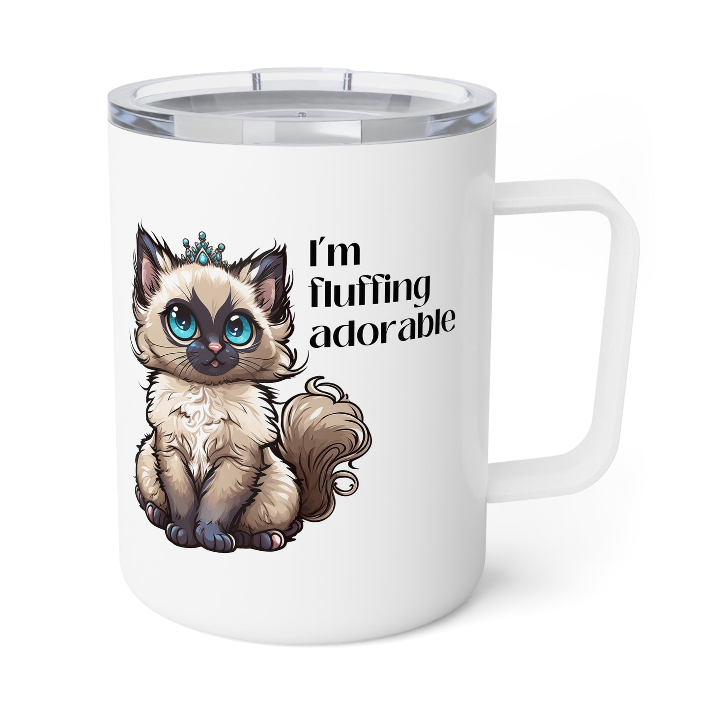 I’m Fluffing Adorable Insulated Coffee Mug, 10oz