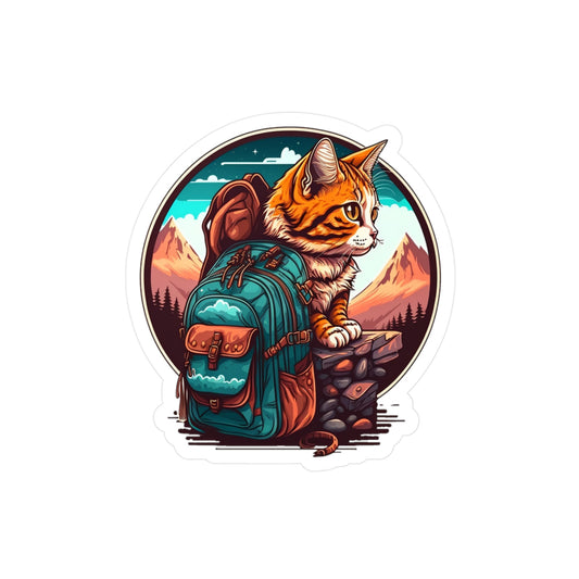 Adventure Cat Vinyl Sticker