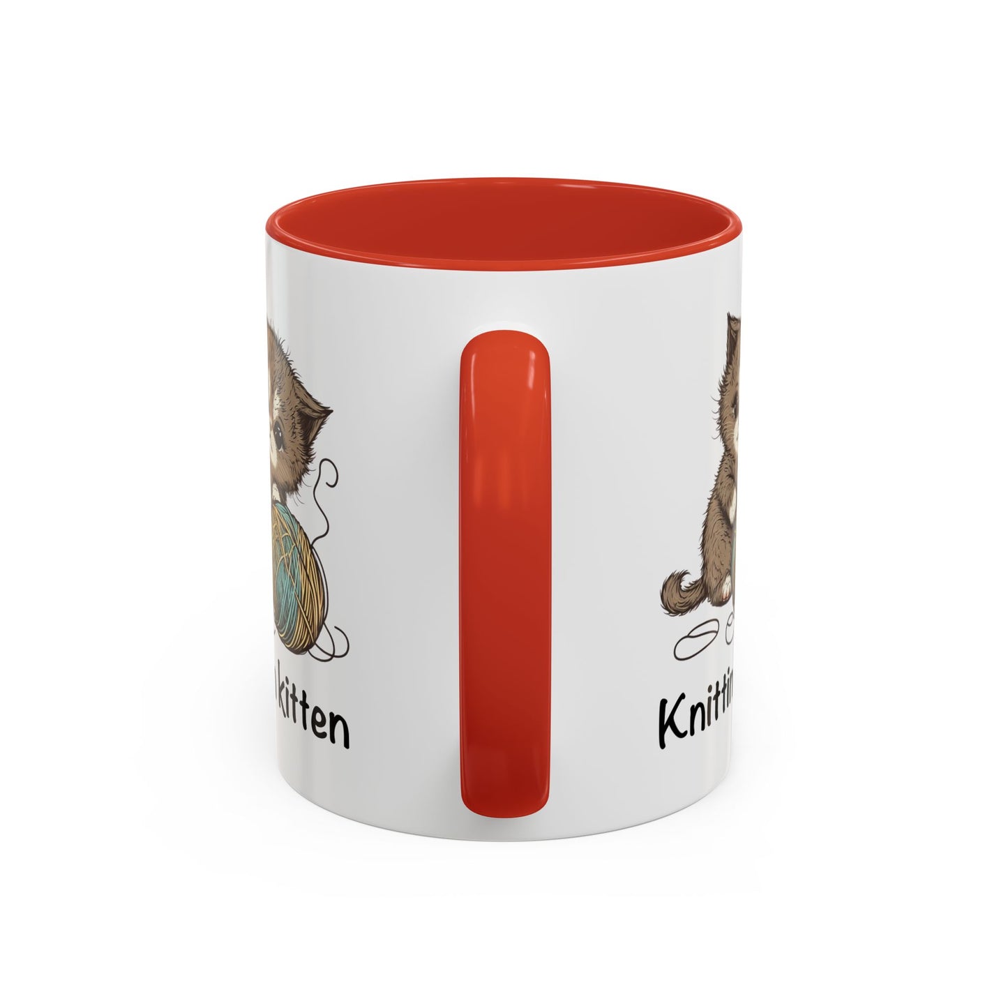 Knittin Kitten Accent Coffee Mug